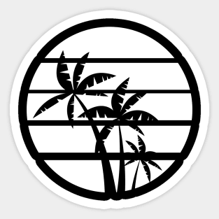 Retro Palm Tree Vintage Surf Tropical Gift Design Sticker